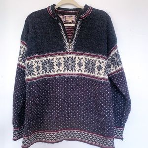 DALE OF NORWAY fair isle oversized sweater wool